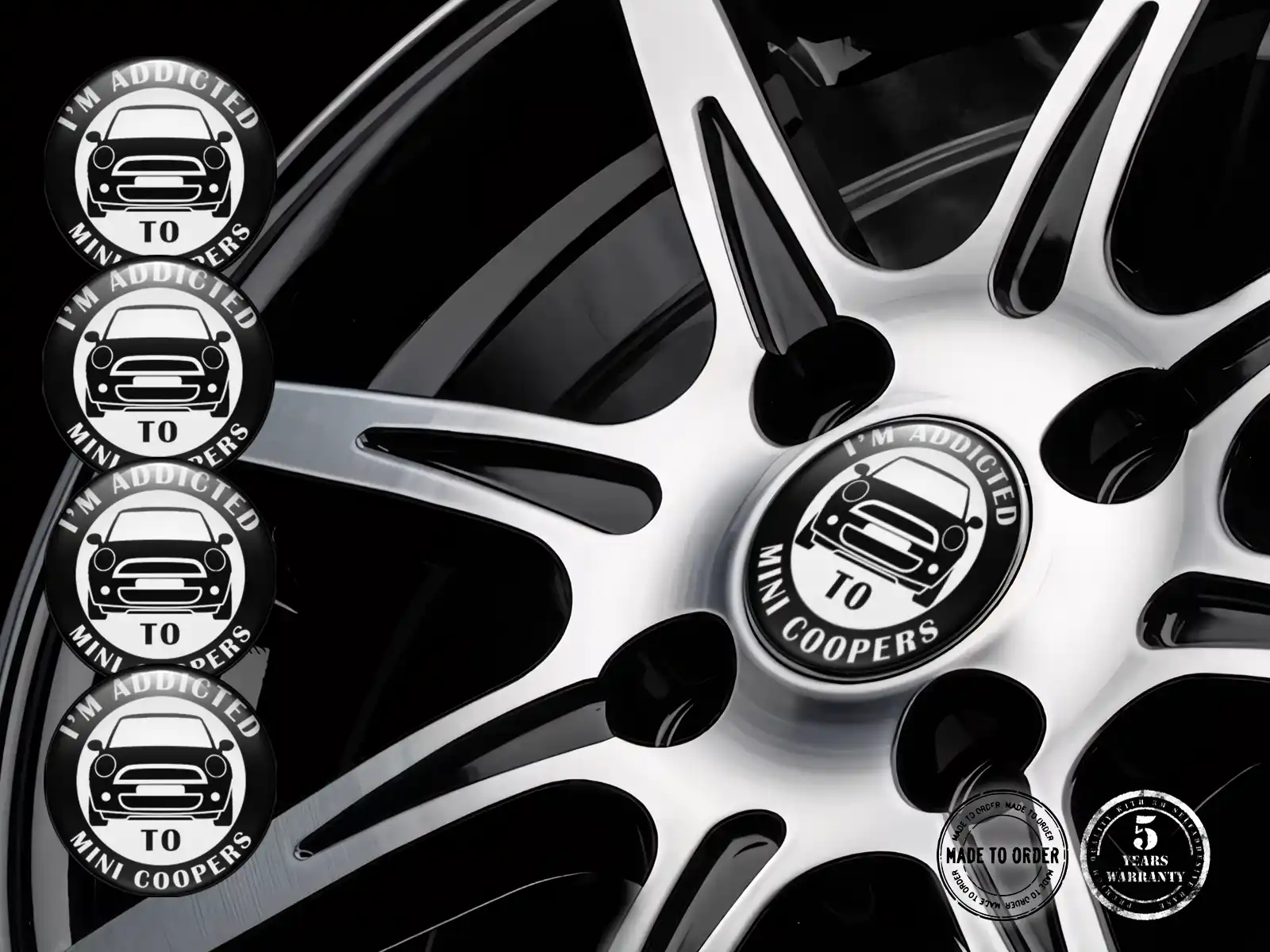 Mini Cooper Wheel Emblem Version High-Quality Dome Design